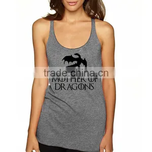 Women 100 Cotton New Model Wholesale Custom Silk Screen Printed Tank Top thumbnail-3