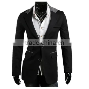 High Quality Balck and Gary 2 Colors for Choice Cheap Price Mens Grey Blazer thumbnail-1