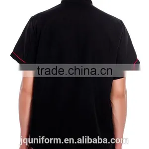 Guangzhou Uniforms Manufacturer New Design Black Cotton Fabric Unisex Chef Cook Uniform Kitchener Uniforms thumbnail-3