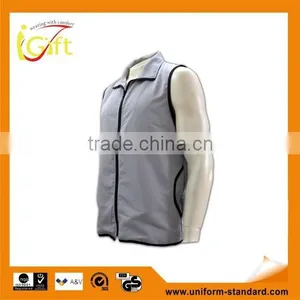 China Manufactory High Quality Light Color Tailored Unique Pocket Work Vest thumbnail-1