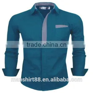 2016 New Wholesale Western Casual Button Down Custom Mens Casual Dress Shirts thumbnail-1