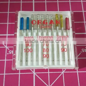 10 PCS ORGAN DOMESTIC SEWING MACHINE NEEDLES 130/705H JEANS UNIVERSAL & STRETCH COMBI PACK thumbnail-3