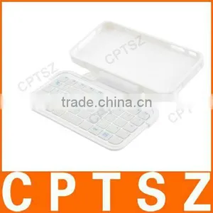 Bluetooth Wireless Keyboard & Case for IPhone 4 White thumbnail-1