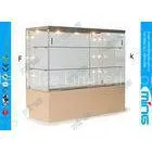 Half Vision Jewelry Tempered Glass Display Cabinets , Locking Sliding Door Showcase thumbnail-1