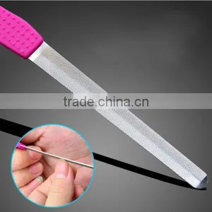 1PCS Nail Art File Fork Files Polish Buffer Tips Tools Gel Silicone Handle thumbnail-1