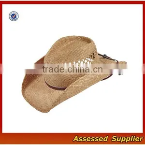 SCB001/ High Quality Raffia Straw Cowboy Hat thumbnail-1