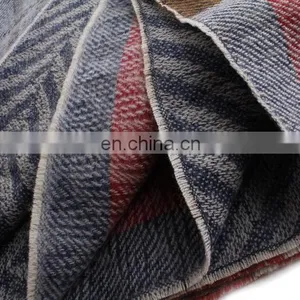 Europe And America Warm Winter Blue Stripe Jacquard Stripe Scarf thumbnail-4