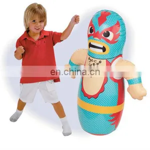 Inflatable 3D Bop Bag Tumbler Kids Boxing Punching Dummy thumbnail-1