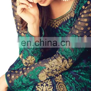 New Stylish Party Wear Heavy Embroidery Anarkali Suits 2018 (Semi-Stitched) thumbnail-2