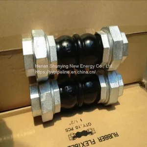Union Type Screwed/threaded Connector Rubber Bellow Expansion Flexible Joint in Pipe Fittings thumbnail-3