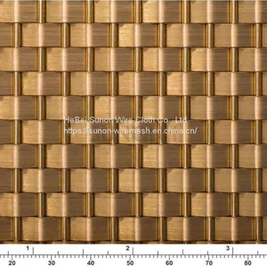 Elevator Wall Wire Mesh Custom Decorative Woven Mesh Elevator Wall Wire Mesh Factory thumbnail-4