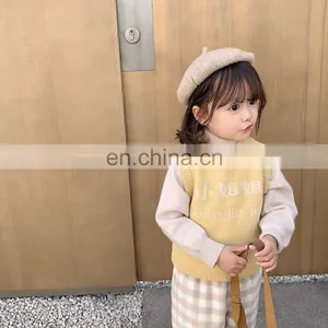 4781/Hot Selling Thicken Fashion Waistcoat High Quality Girl Kids Warm Winter Knit Vest thumbnail-5