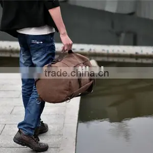 High Quality Mutifunctional Canvas Duffle Bag Sports Outdoor Travel Backpack thumbnail-4