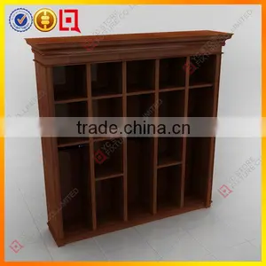 Wood Wall Shoe Display Cabinet thumbnail-1