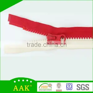 Zipper for Jacket Open Ended 5# Resin Teeth in Two Colors Tape Each Side thumbnail-2