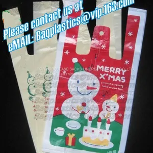 100% Biodegradable And Compostable T-Shirt Bags/Vest Carrier PE Plastic Bag, Vest Carrier Plastic T-Shirt Shopping Bag thumbnail-4