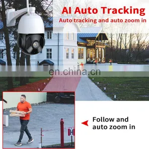 5MP Wireless WIFI Security IP Camera HD 30X Zoom 80M IR Night Vision PTZ Outdoor Home Surveillance Dome Cam CCTV CamHipro thumbnail-4