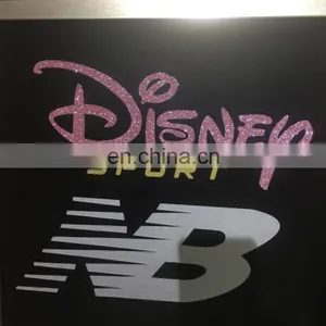 Wholesale Korea Best Quality Htv Glitter Film Heat Transfer Glitter Color Vinyl Rolls for T-shirt Custom thumbnail-5