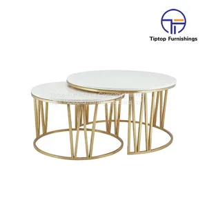 Factory Price Gold Stainless Steel Coffee Table thumbnail-2