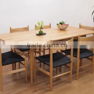 Replica Wooden Rectangle Hans J.Wegner CH327 Table for 6 for Dining Room thumbnail-1
