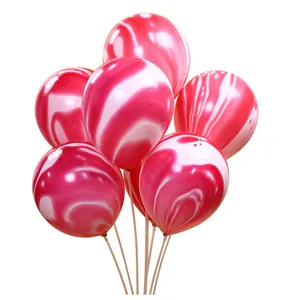 China Factory Happy Birthday Party Round 12 Inch Latex Rubber Helium Ballon Set Rainbow Color Marble Agate Balloon thumbnail-2