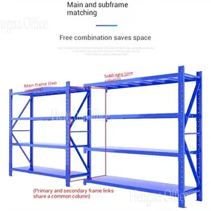 Manual Pick Pallet Rack HN-PS54 for Parcel Storage, Boltless Longspan Shelving Unit, Impact Resistant Cold Rolled Steel With Diamond Hole Design thumbnail-3