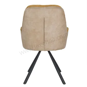 360 Swivel Modern Nordic Design Dining Chair Comfortable Velvet Fabric Durable Steel Legs Home Office Gym Hotel Hall Use thumbnail-5