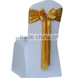 Cheap Spandex Chair Cover With Tiffany Blue Self-tie Chair Sash thumbnail-2