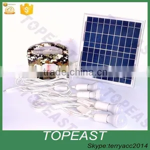 Solar Panel Lighting Kit, Solar Home DC System Kit, USB Solar Charger With 4 LED Light Bulb as Emergency Lighting thumbnail-1
