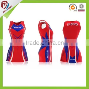 Top Quality Dry Fit Custom Sublimation Netball Uniforms Quality Choice thumbnail-2