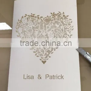 Various Colors Heart Design Laser Cut Wedding Invitation Card Custom Names Front the Invitations Supplier's Choice thumbnail-5
