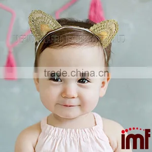 Golden Cat Cute Baby Headband thumbnail-1