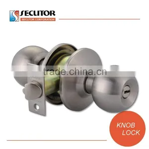 Passage Antique Copper Round Knob Door Lock thumbnail-6