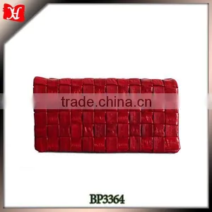 Elegant Genuine Eel Skin Ladies Checkbook Wallet Slim Design With Silk Touch Eel Skin Leather thumbnail-1
