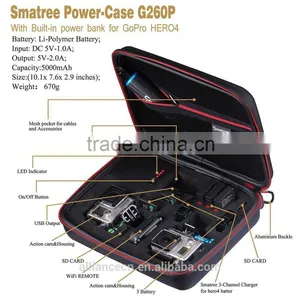Smatree Power-Case G260P With Built-in Power Bank for Smatree 3-Channel Charger for Go Pro Hero4 and Accessories thumbnail-2