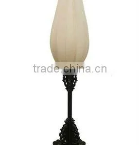 Chinese Antique White Cloth Table Lantern thumbnail-1