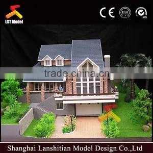 3d Maquette Separated Villa Miniature Building Model Scale thumbnail-2