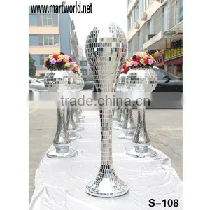 Latest Wedding Column With Mirror Surface;Decorative Resin Wedding Pillar for Event,party&wedding(S-108) thumbnail-1