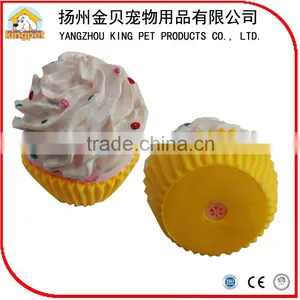 Cute Latex Soft Food Ice Cream Squeaky Rubber Toy for Small Animals thumbnail-1