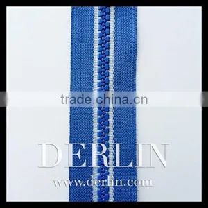 5# Blue White Special Tape Kids Bright Plastic Vislon Resin Zipper thumbnail-2