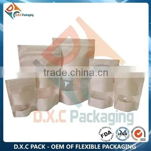 Custom Design Rice Paper Stand Up Pouch With Window thumbnail-2