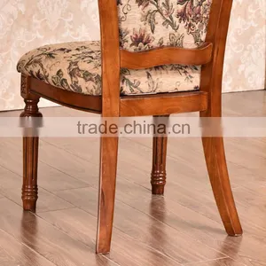 Restaurant Neoclassical Chinese Antique Wood Hand Carved Back Chair thumbnail-5