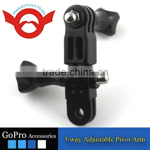 2016 New Wholesale Go Pro 3-way Adjustable Pivot Arm Go Pro Gimbal for Mini Action Camera thumbnail-1