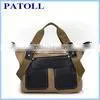 Summer Color Fashion Style Canvas Tote Bag Leather Handle thumbnail-1