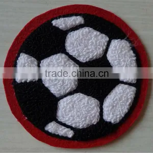 Chenille Embroidery Football Patches Felt Back thumbnail-1