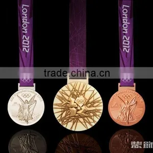 Custom Gold / Nickel / Bronze Custom Sport Award Metal Medallion, Nickel Medal thumbnail-1