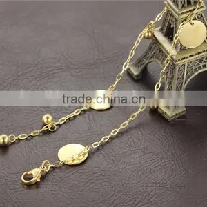 Schmuck Jewelry Tag Charms Stainless Steel Gold Anklets Prices for Women thumbnail-6