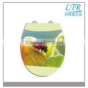Hot Sale Slim Printed Beautiful Insects Soft Toilet Seat thumbnail-2