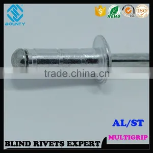 HIGH QUALITY FACTORY DOME HEAD A/S MULTI GRIP POP RIVETS thumbnail-1