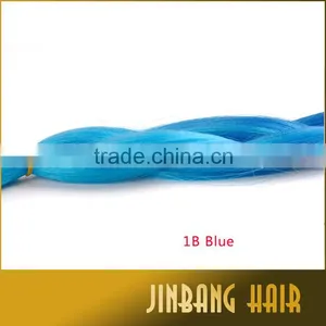 24 Inch 1B/Blue Two Tone Jumbo Ombre Braiding Hair Made of High Quality Synthetic Fiber Jumbo Braids thumbnail-6